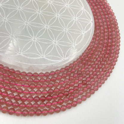 Rang - Quartz Fraise ''Morango'' / Hématoïde (6 mm)