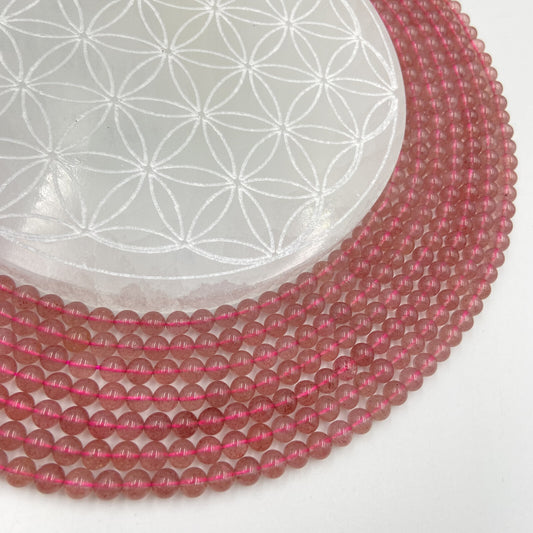 Rang - Quartz Fraise ''Morango'' / Hématoïde (6 mm)