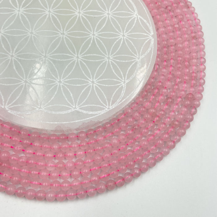 Rang de perles - Quartz Rose (6 mm)