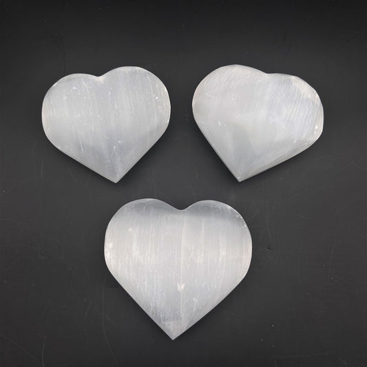 Coeur - Sélénite Blanche - 6 x 7 cm