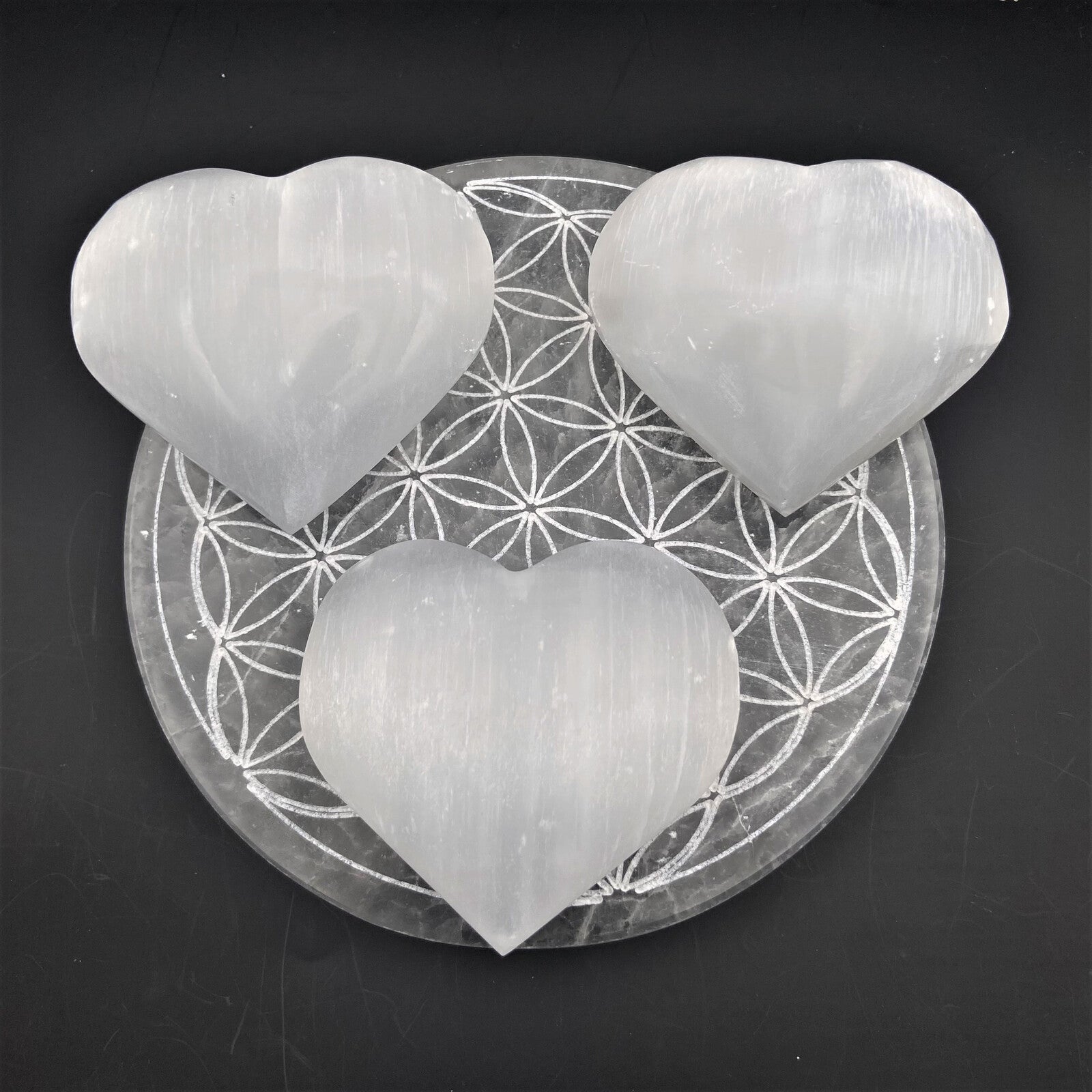 Coeur - Sélénite Blanche - 6 x 7 cm