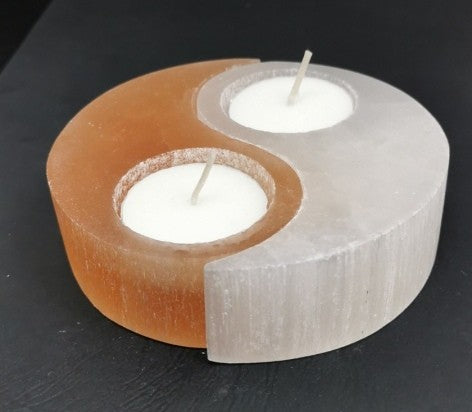 Bougeoir - Sélénite Yin et Yang