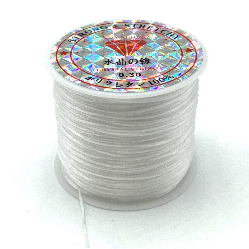 Bobine de fil élastique - Blanc