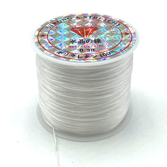 Bobine de fil élastique - Blanc