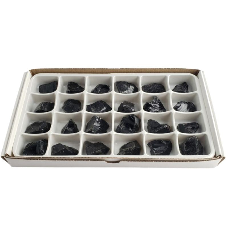Flat/carton 24 pièces - Obsidienne noire