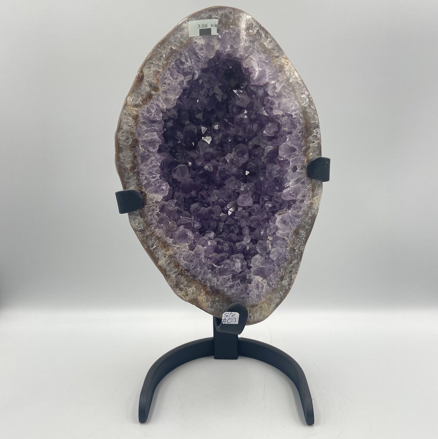 Améthyste Brute - Base Métal (pièce n°3) - 3,560 kg