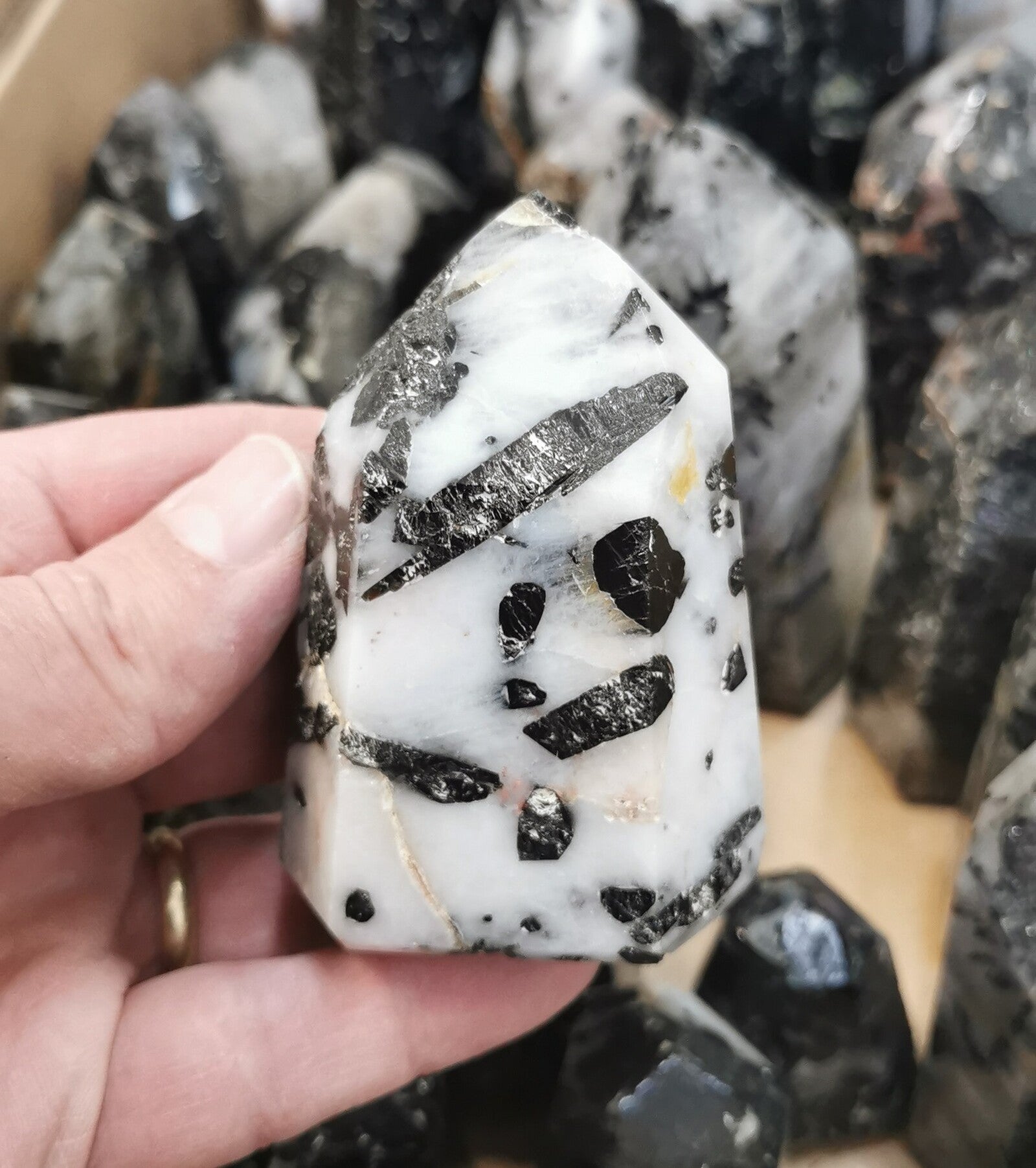 Pointe Tourmaline noire et quartz