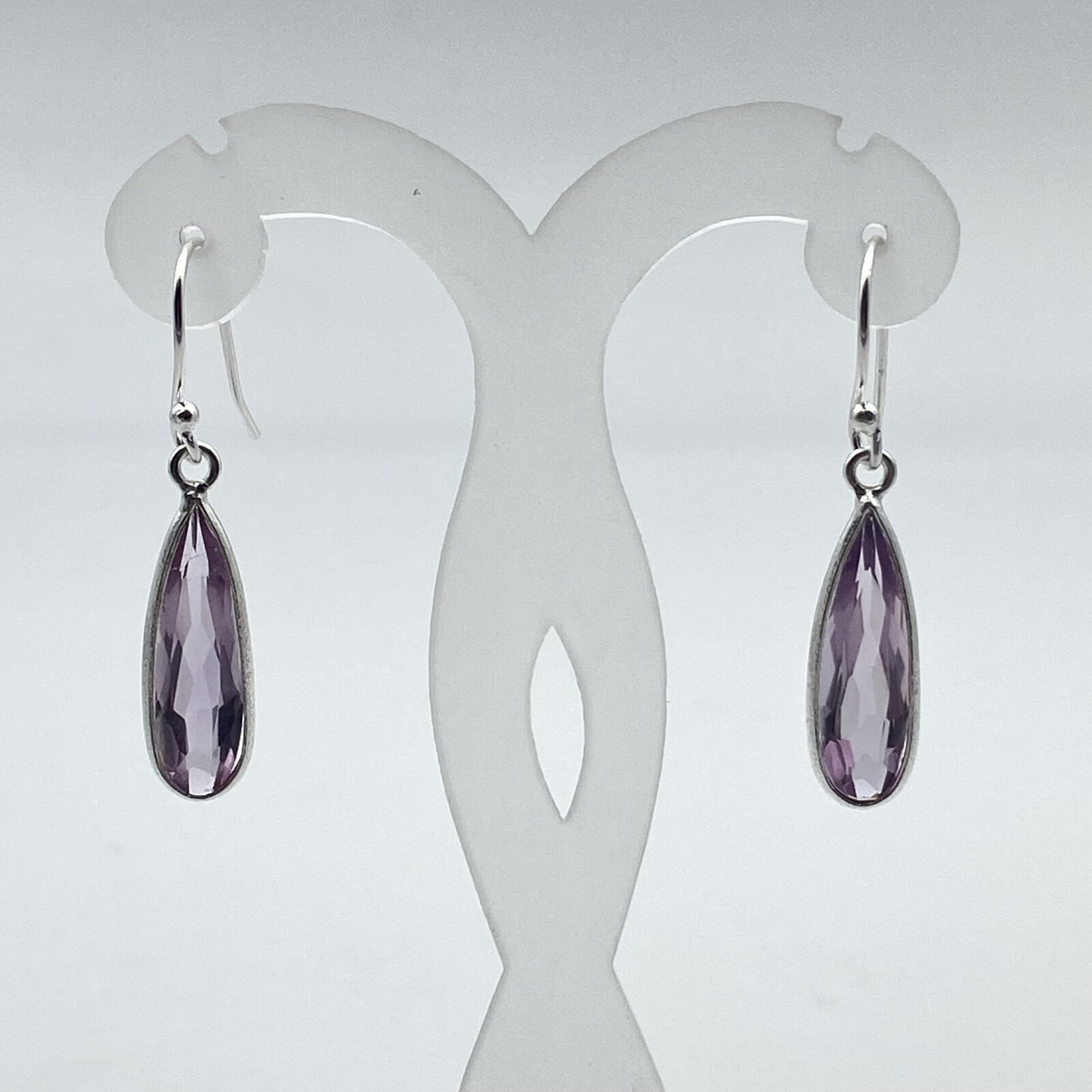 Boucles d'oreilles Argent - Améthyste goutte