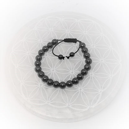 Bracelet Réglable Coulissant - Hématite