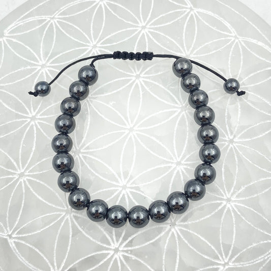 Bracelet Réglable Coulissant - Hématite