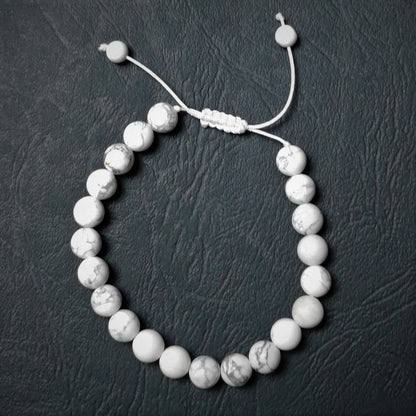 Bracelet Réglable Coulissant - Howlite