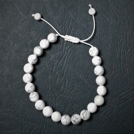 Bracelet Réglable Coulissant - Howlite