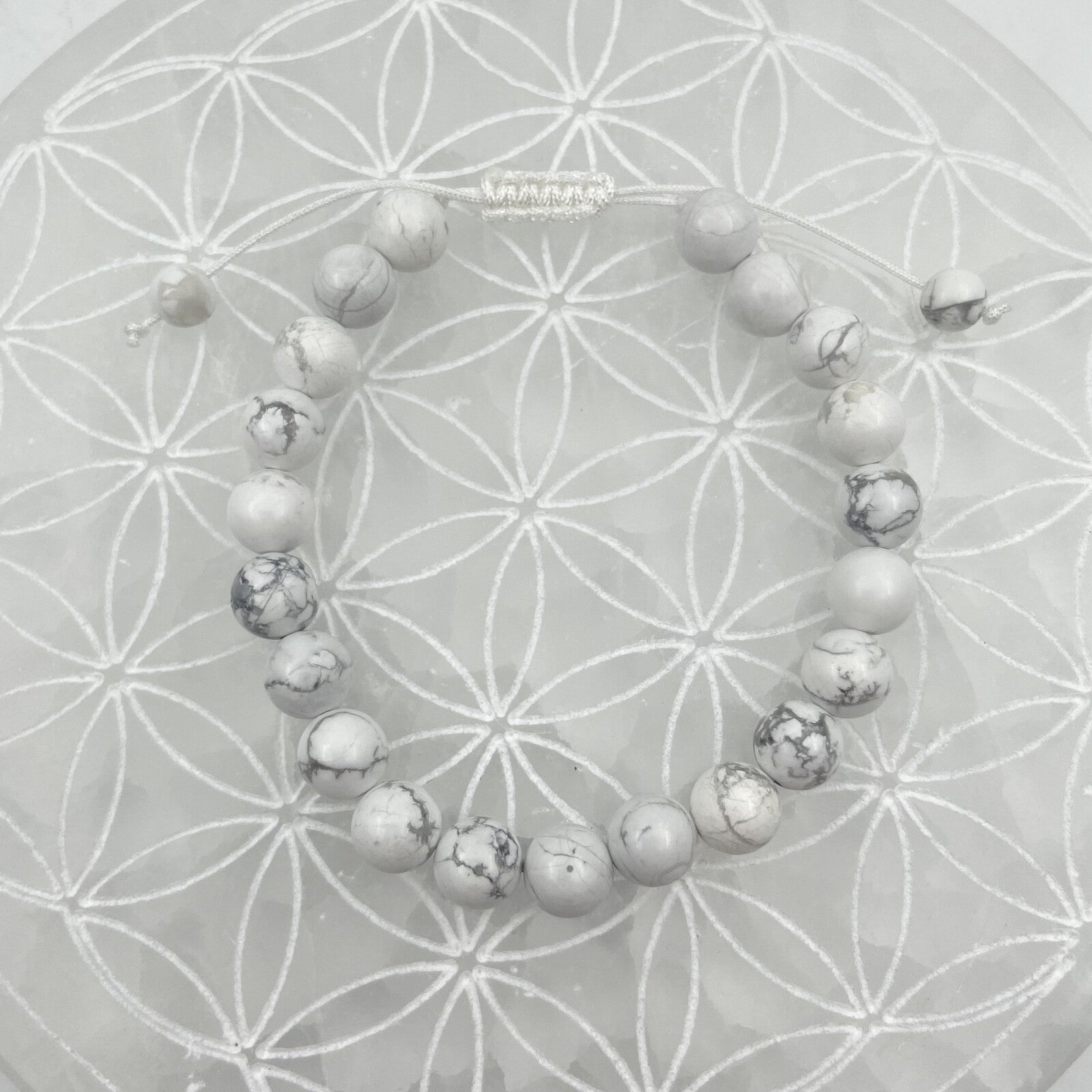 Bracelet Réglable Coulissant - Howlite