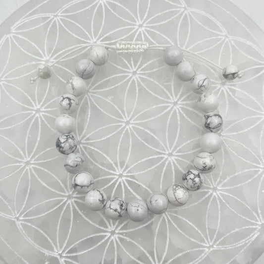 Bracelet Réglable Coulissant - Howlite