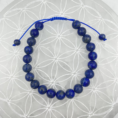 Bracelet Réglable Coulissant - Lapis Lazuli