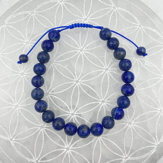 Bracelet Réglable Coulissant - Lapis Lazuli