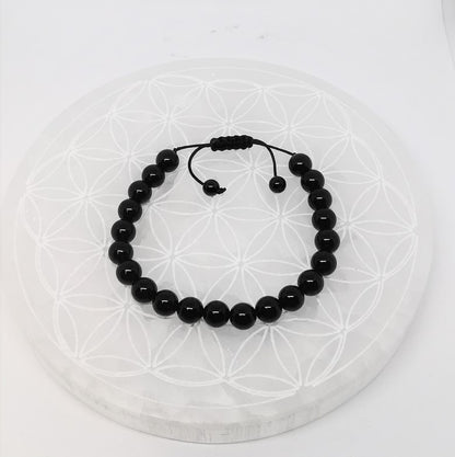 Bracelet Réglable Coulissant - Onyx