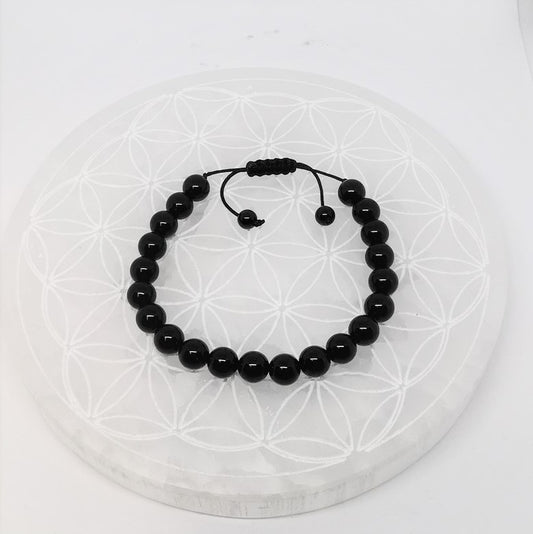 Bracelet Réglable Coulissant - Onyx