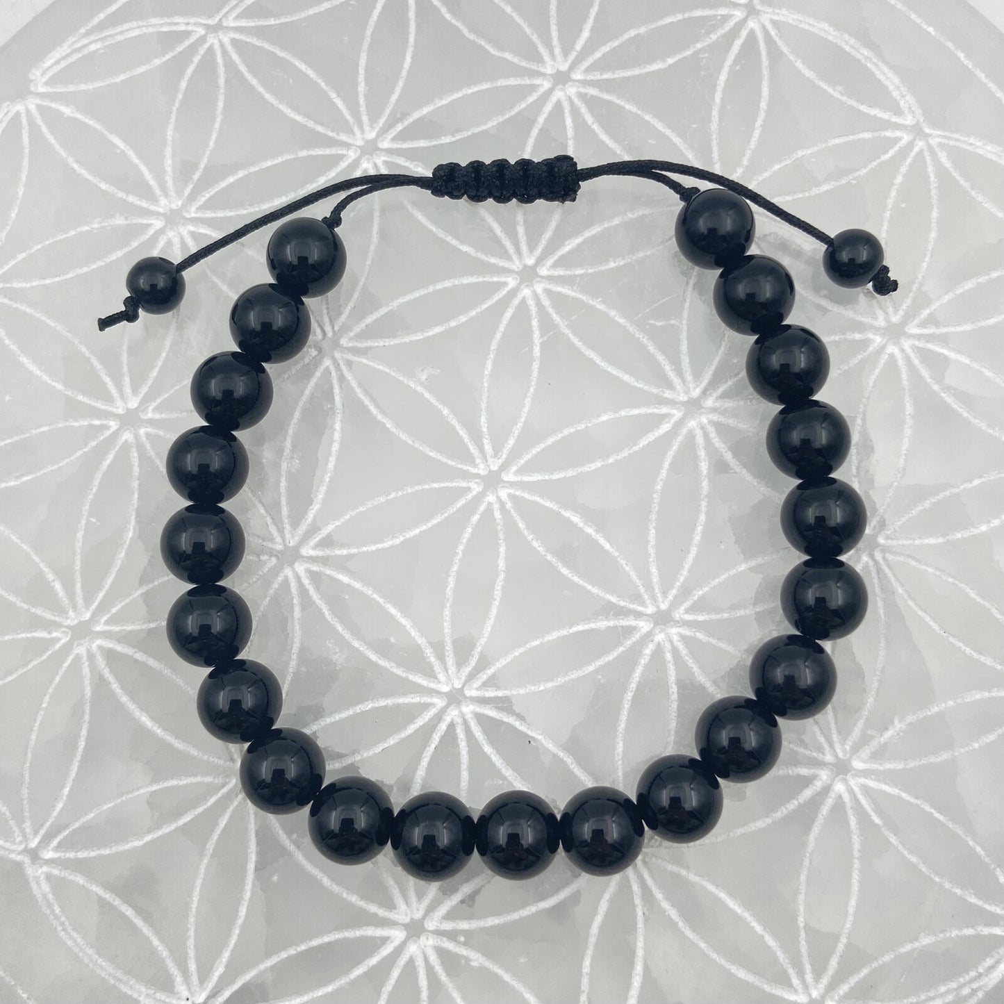 Bracelet Réglable Coulissant - Onyx