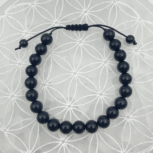 Bracelet Réglable Coulissant - Onyx