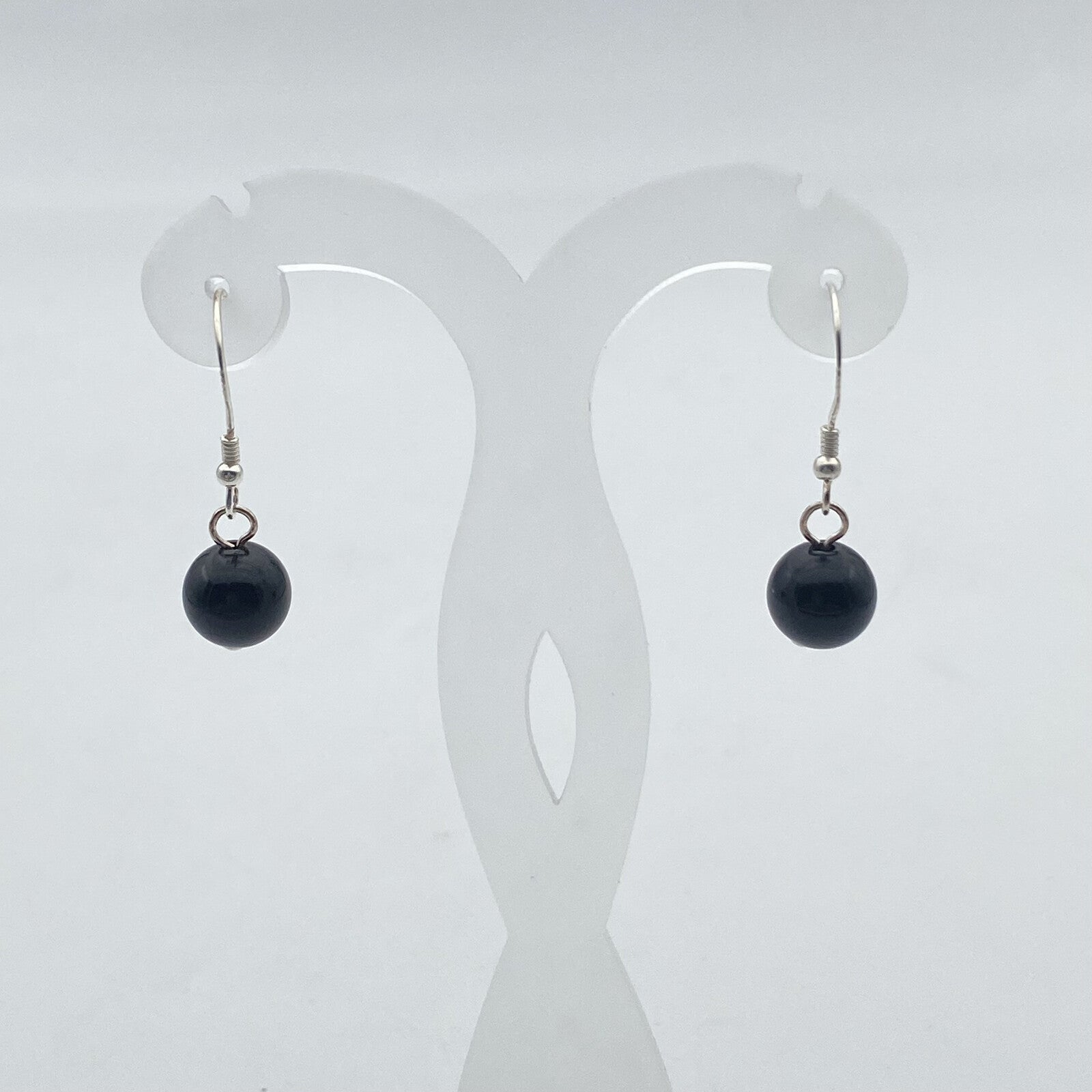 Boucles d'oreilles Argent - Perles Onyx