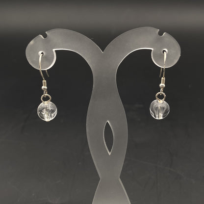 Boucles d'oreilles Argent - Perles Cristal de Roche