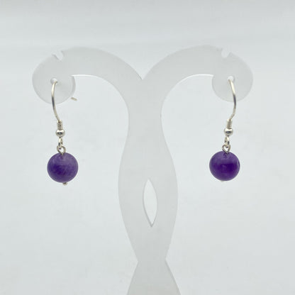 Boucles d'oreilles Argent - Perles Améthyste