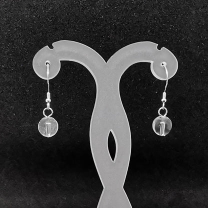Boucles d'oreilles hypoallergénique - Perles Cristal de Roche