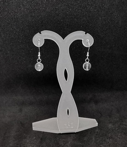 Boucles d'oreilles hypoallergénique - Perles Cristal de Roche