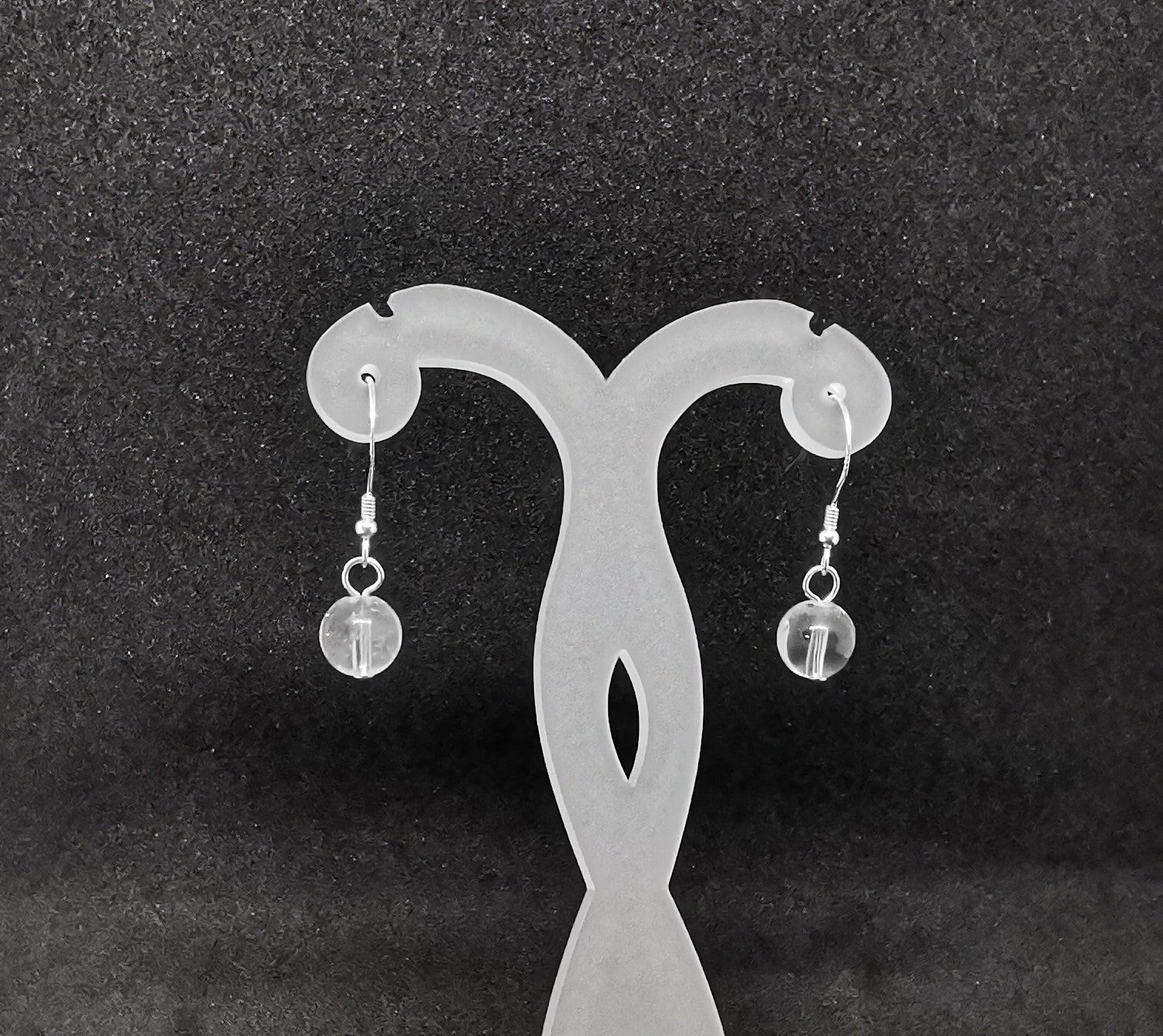 Boucles d'oreilles hypoallergénique - Perles Cristal de Roche