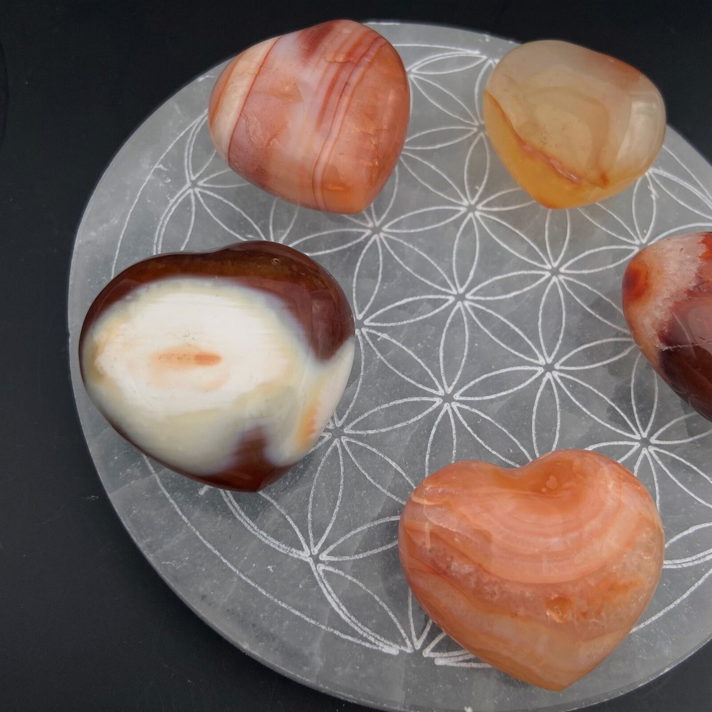 Petit Coeur - Cornaline - Taille M