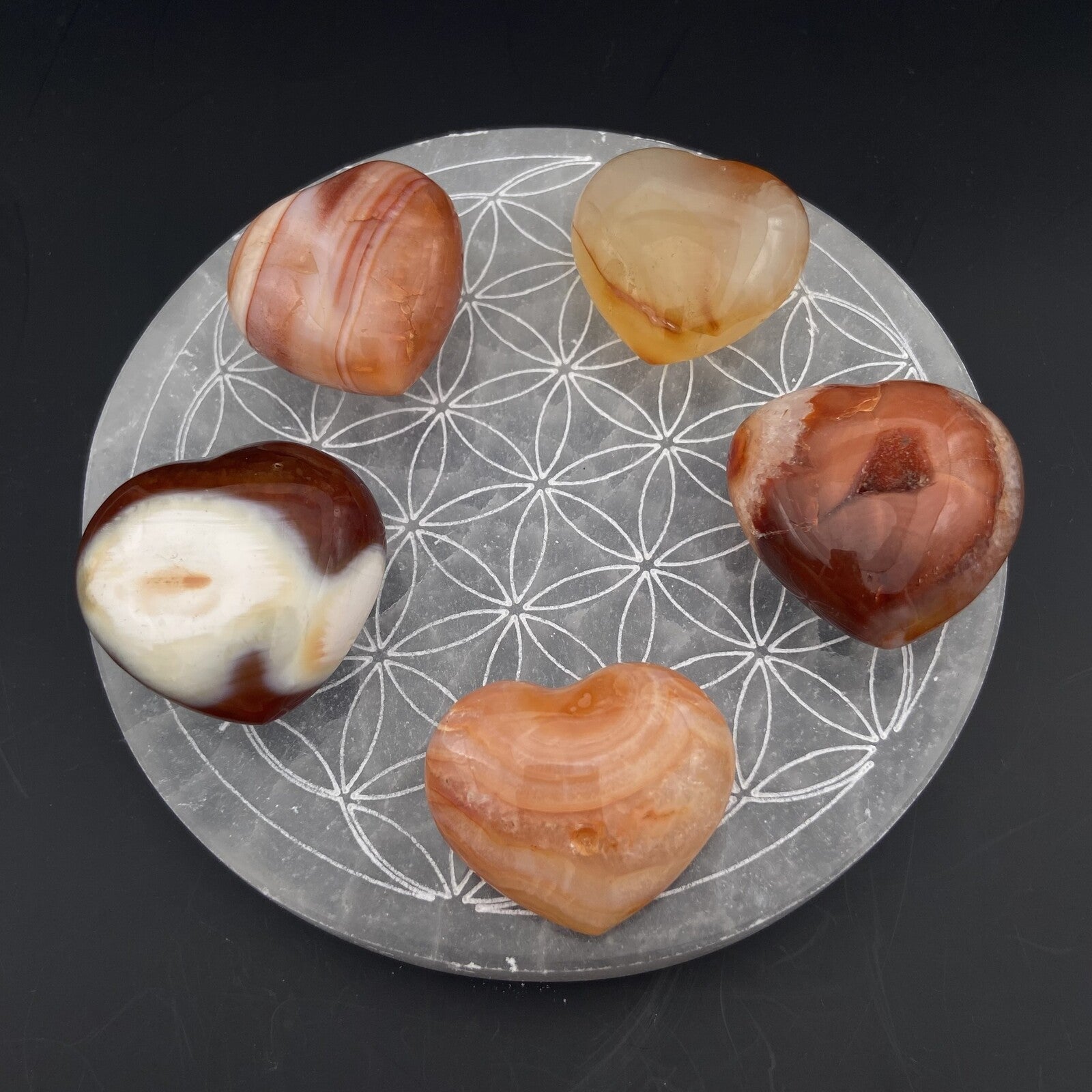 Petit Coeur - Cornaline - Taille M