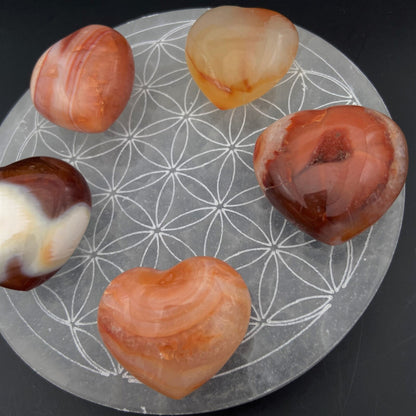 Petit Coeur - Cornaline - Taille M