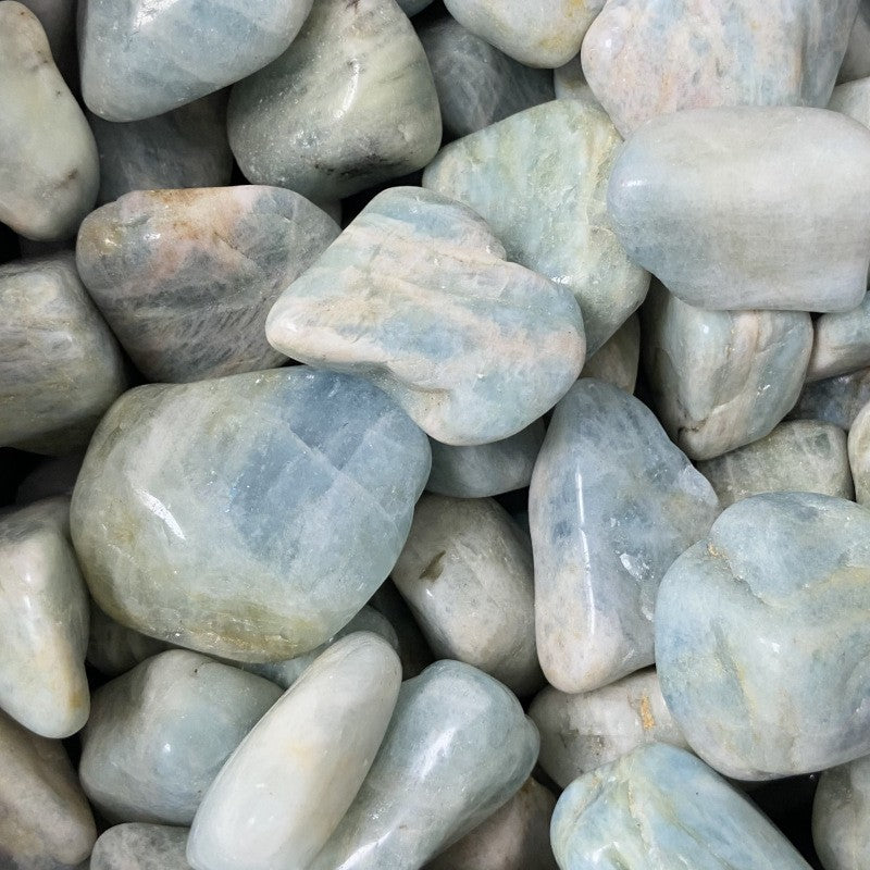 Pierres Roulées - Aigue Marine B - Lot de 200 gr