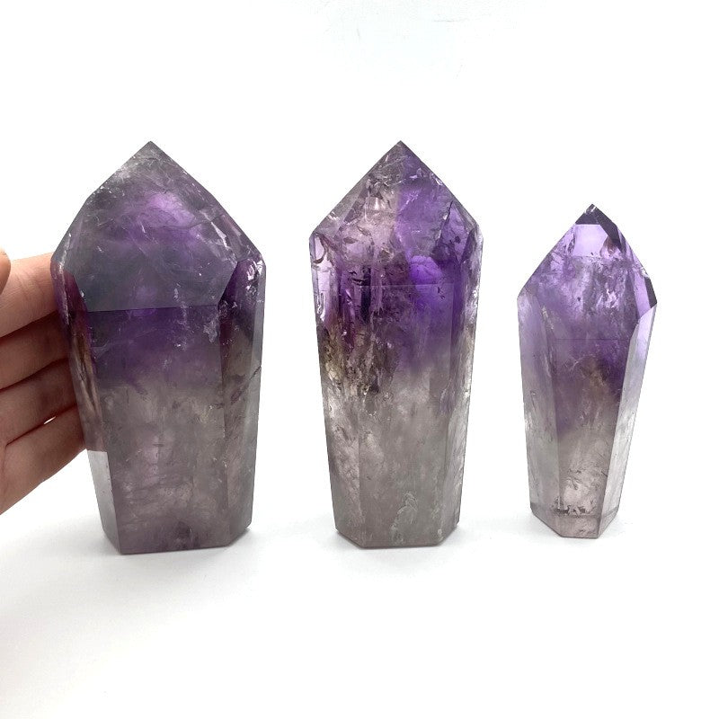 Lot de 3 Pointes Améthyste Fantôme n°1