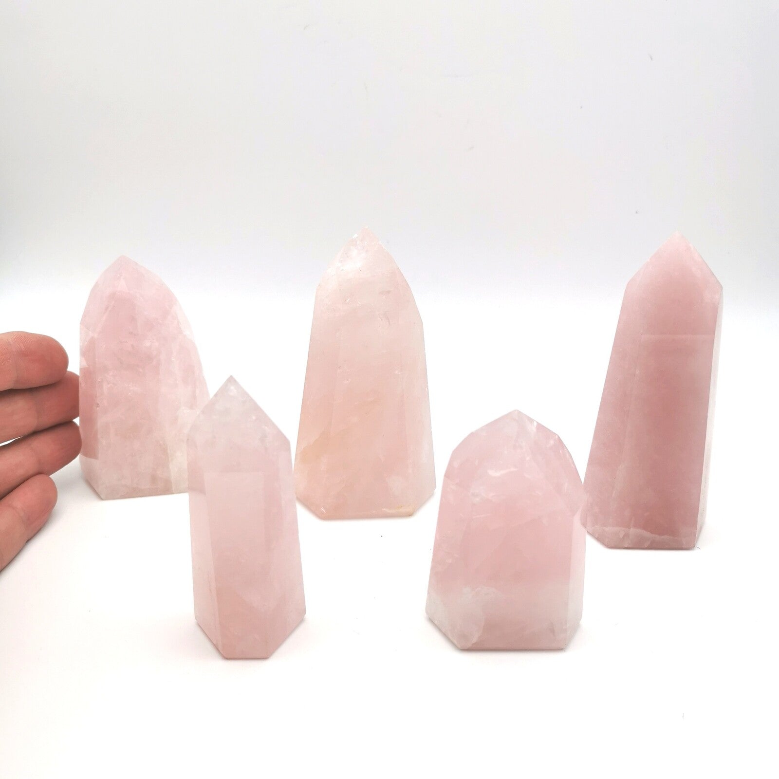 Lot de 5 Pointes Quartz Rose n°2