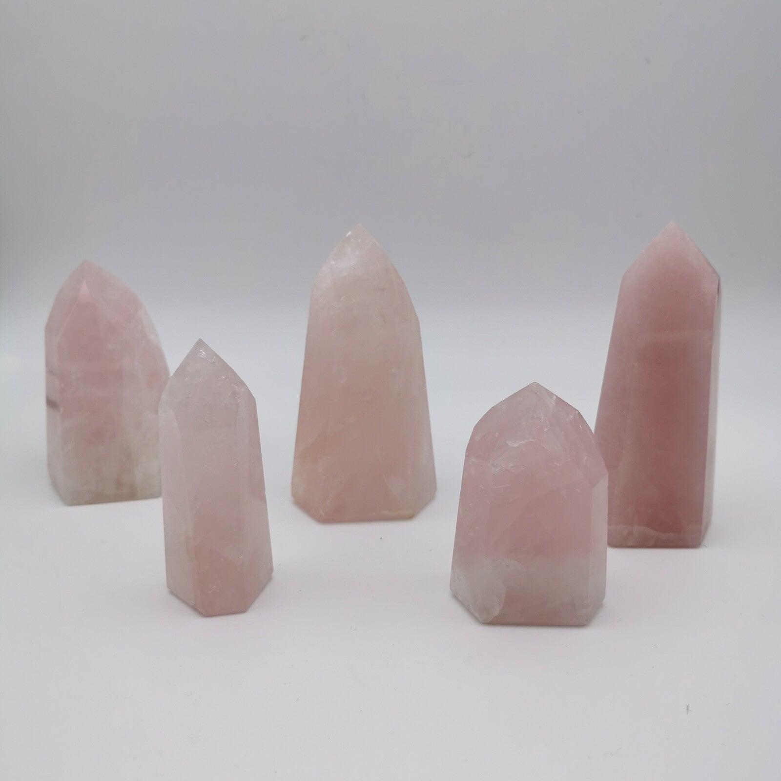 Lot de 5 Pointes Quartz Rose n°2