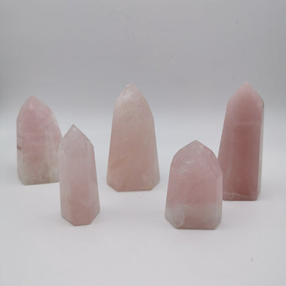 Lot de 5 Pointes Quartz Rose n°2