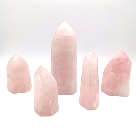 Lot de 5 Pointes Quartz Rose n°3