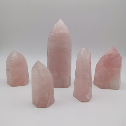Lot de 5 Pointes Quartz Rose n°3