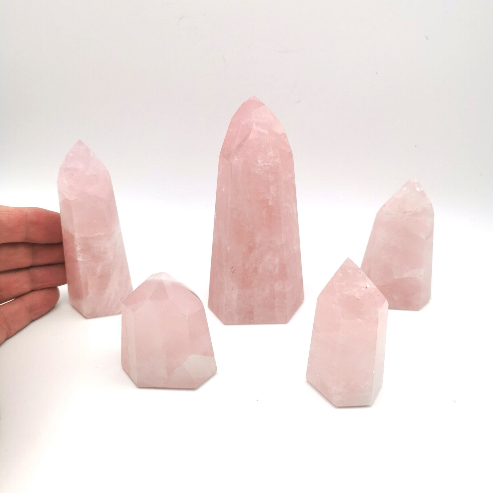 Lot de 5 Pointes Quartz Rose n°4