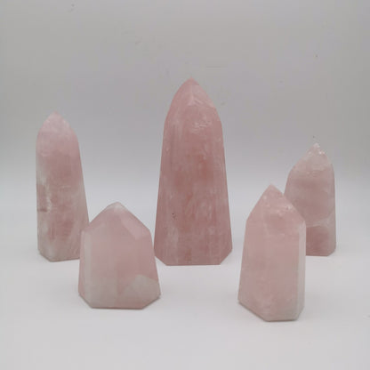 Lot de 5 Pointes Quartz Rose n°4