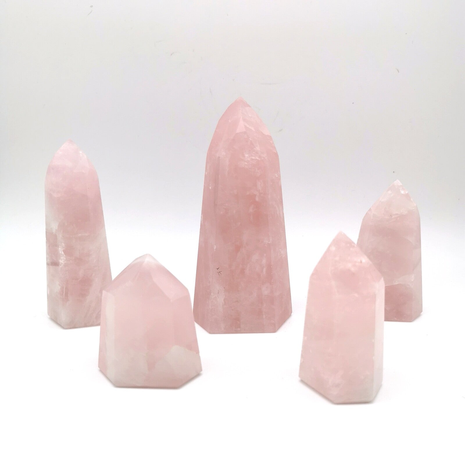 Lot de 5 Pointes Quartz Rose n°4