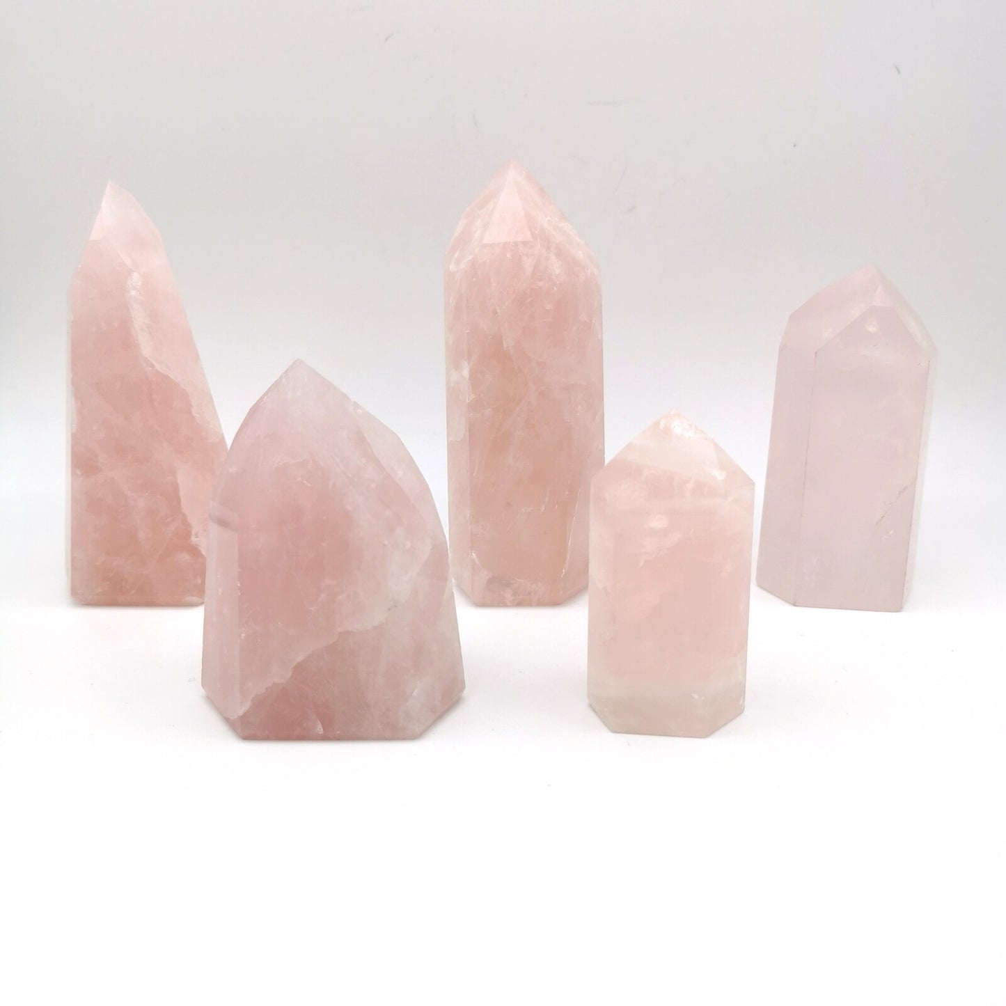 Lot de 5 Pointes Quartz Rose n°5