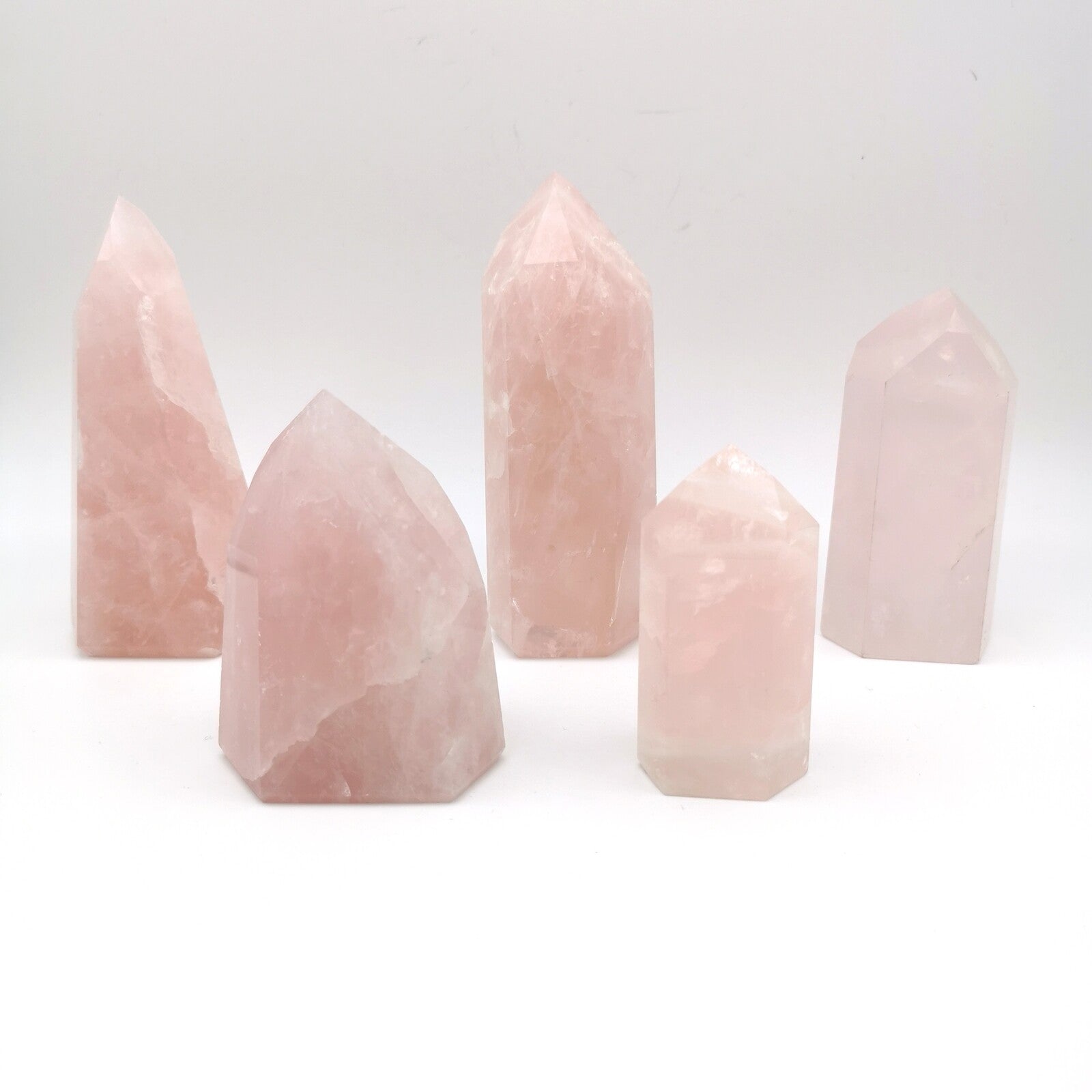 Lot de 5 Pointes Quartz Rose n°5