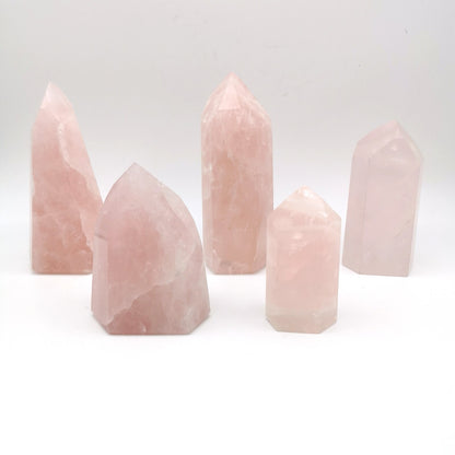 Lot de 5 Pointes Quartz Rose n°5