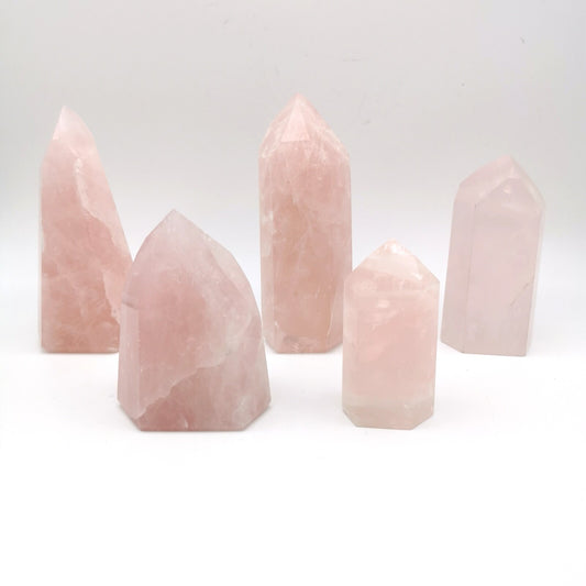 Lot de 5 Pointes Quartz Rose n°5