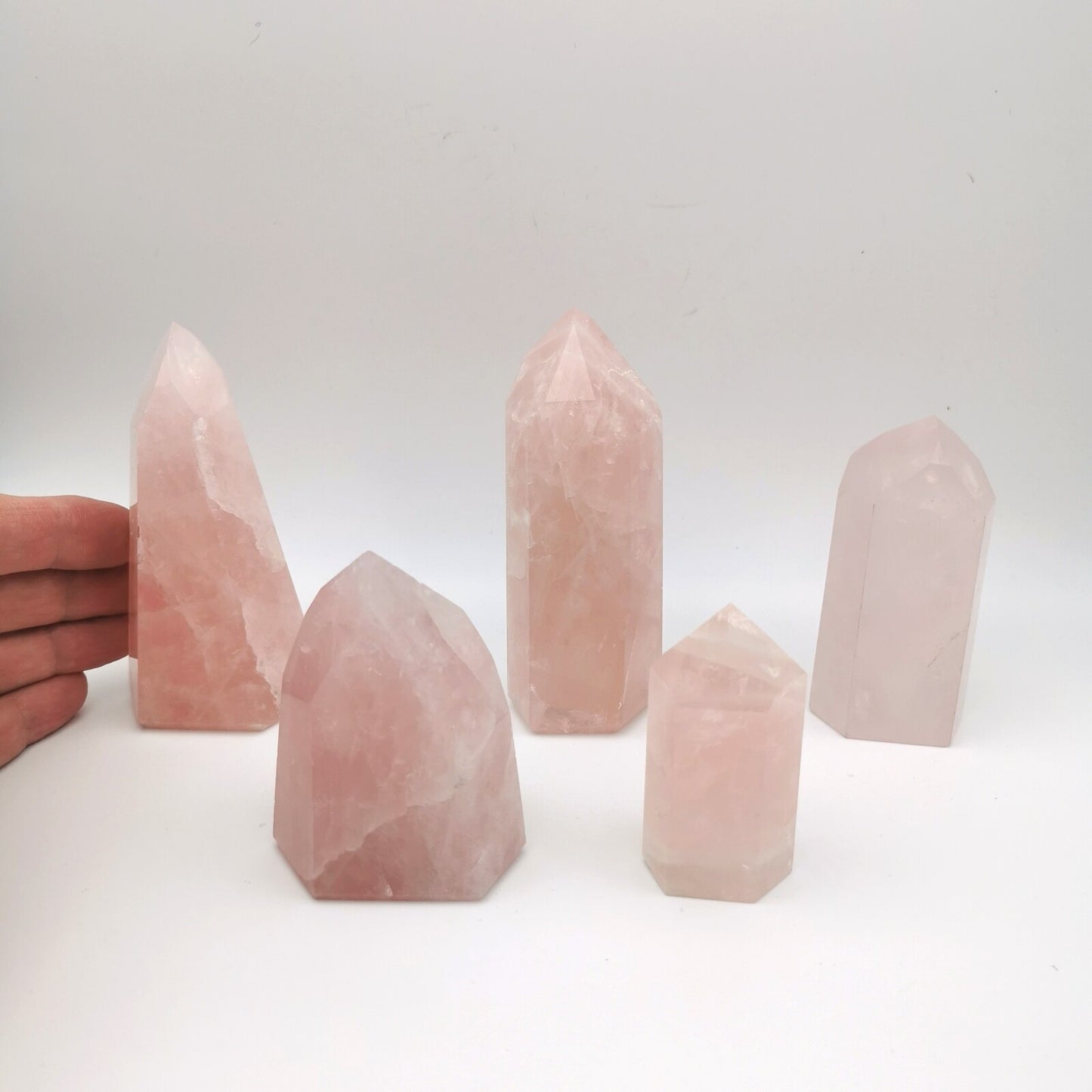 Lot de 5 Pointes Quartz Rose n°5