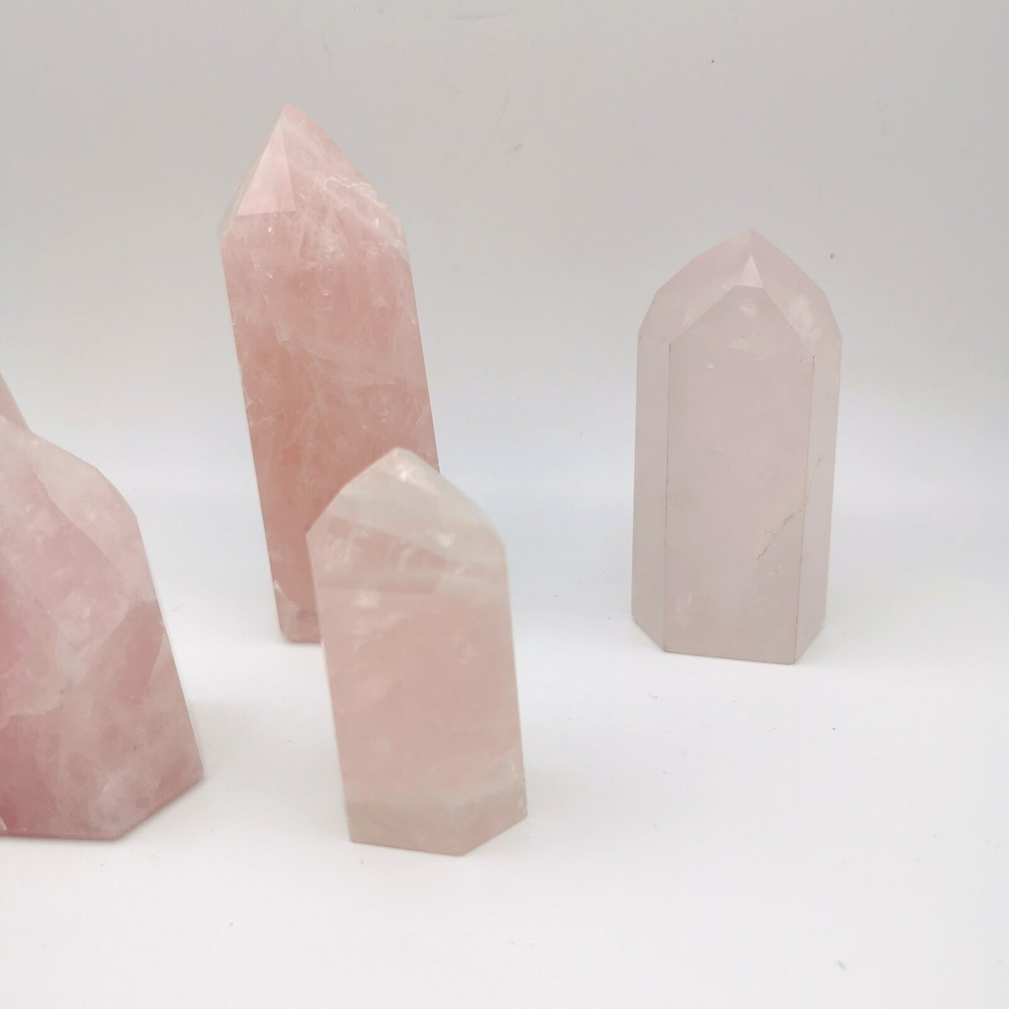 Lot de 5 Pointes Quartz Rose n°5