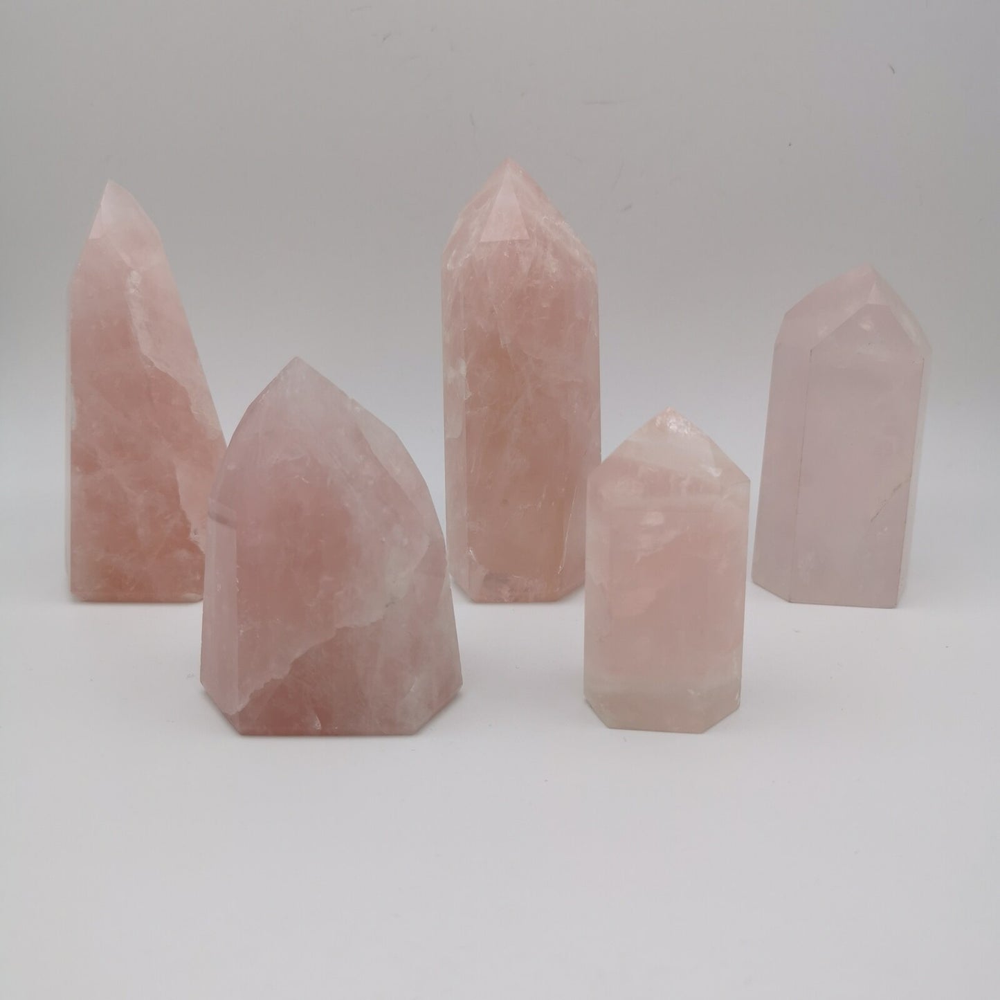 Lot de 5 Pointes Quartz Rose n°5
